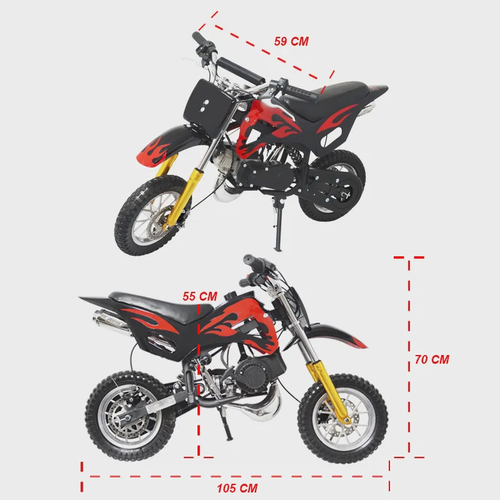 Mini Moto Cross Trilha 49cc A Gasolina 2 Tempos Vermelha 0km