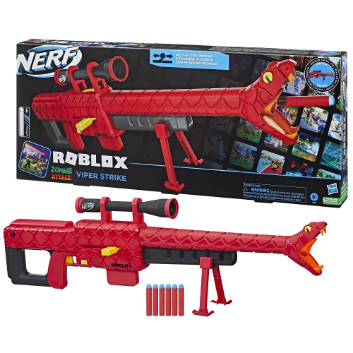 Lançador Nerf Roblox Zombie Attack Viper Strike Hasbro F5484