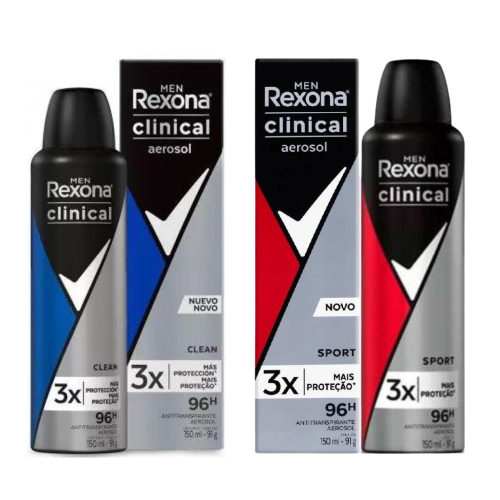 Desodorante Rexona Clinical Aerosol 150ml Men Diversas Fragrâncias em  Promoção na Americanas