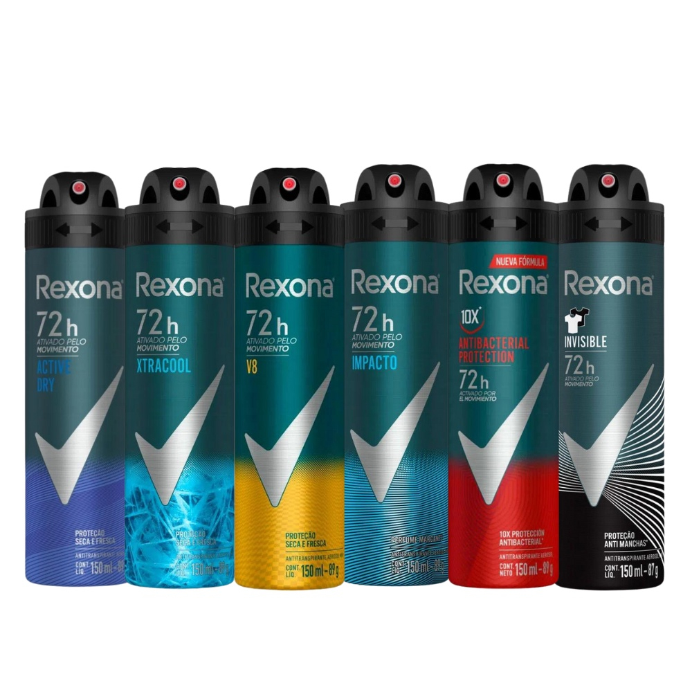 Desodorante Rexona Aerosol 150ml Men Diversas Fragrâncias