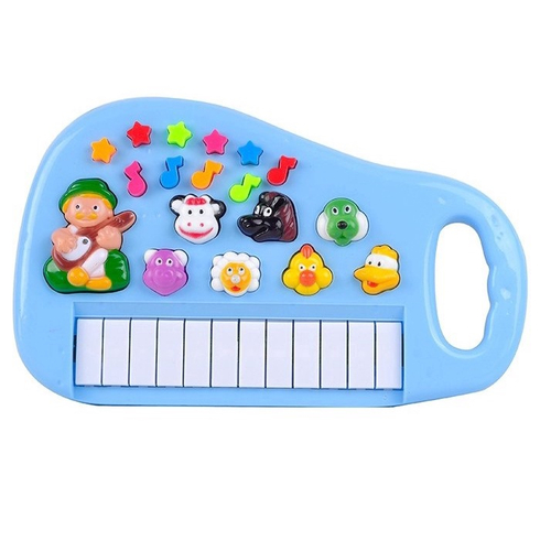 Piano Musical Teclado Infantil Sons E Luzes Animais Sitio