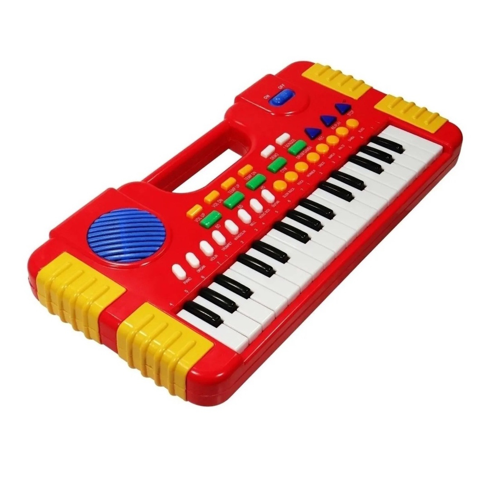 BRINQUEDO ANTIGO - Antigo e grande Piano infantil Cantiga 44 - Toda as  teclas