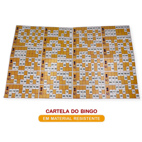 Jogo De Bingo 48 Cartelas com 90 Bolinhas