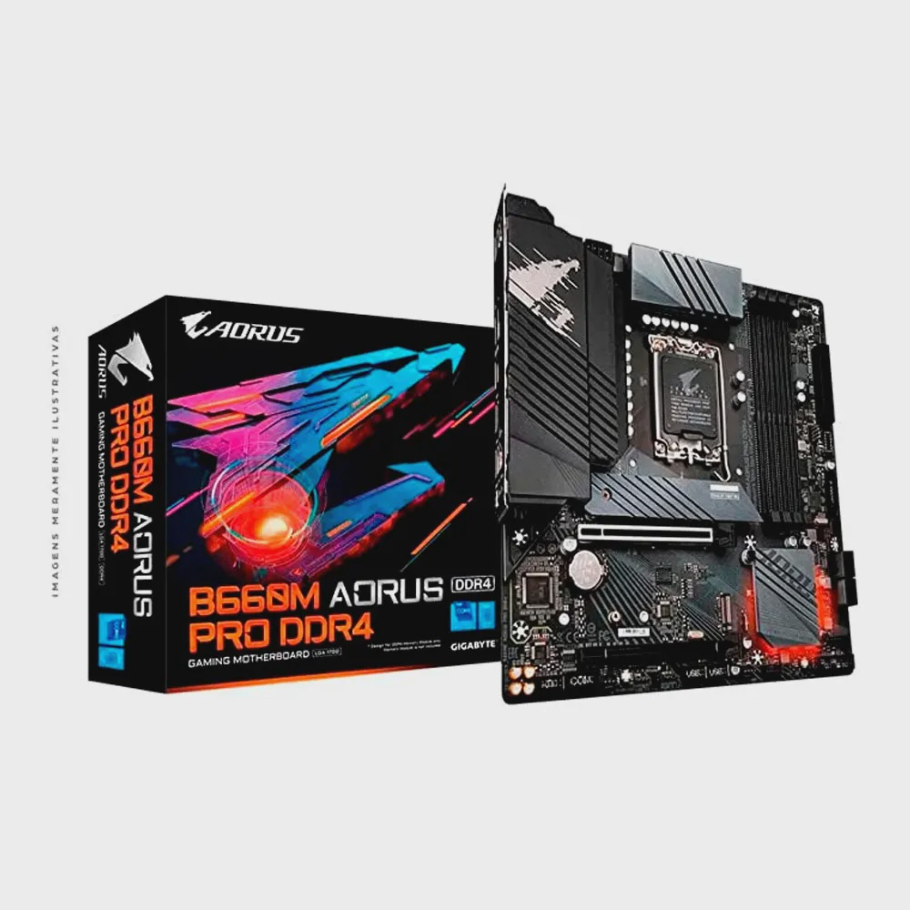 Placa Mae Gigabyte B660M Aorus Pro, DDR4, Socket 1700, M-atx, Chipset ...