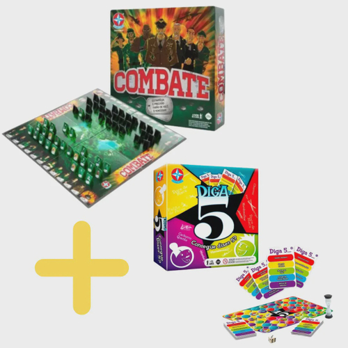 Jogo de tabuleiro Combate + Diga 5 Combo De Jogos Estrela