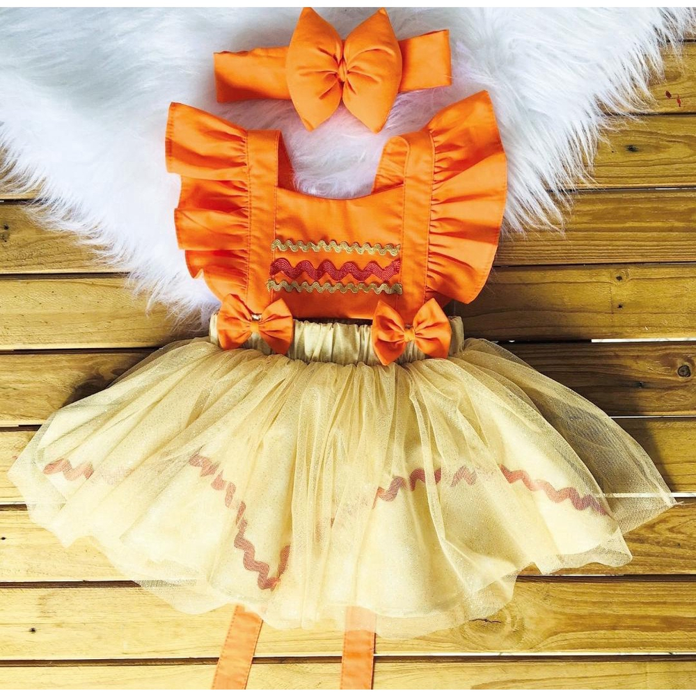 Conjunto Tutu da Moana - Roupa de Festa Personalizada Baby