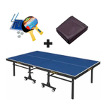 Mesa ping pong especial cor preta mdp 15MM - 1010 klopf + kit tênis de mesa  - 5030 em Promoção na Americanas