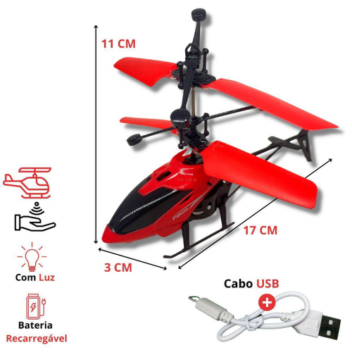 Helicoptero Brinquedo Com Controle Remoto Recarregável E Sensor(az), Magalu Empresas