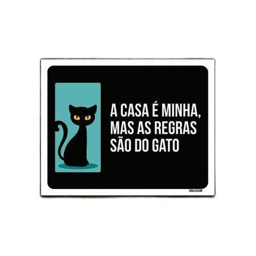 Placa Decorativa Gato Desenho Animes Kawaii Tumblr