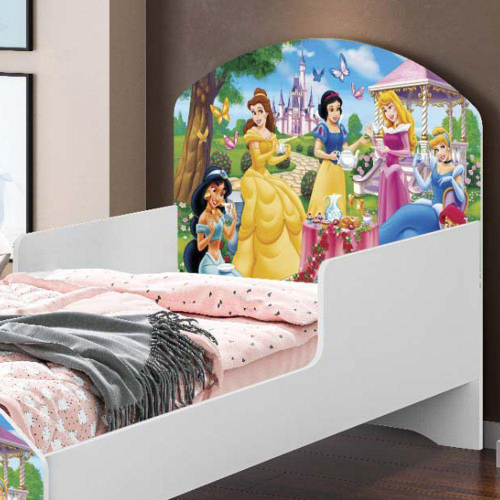 Cama Infantil Adesivada com Proteção Lateral Barbie - WebContinental