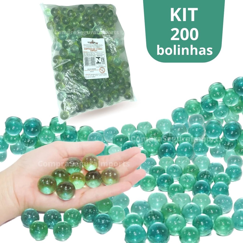 Bolinha De Gude Kit Com 1200 Bolinhas De Vidro Lisa Fubeca