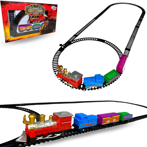 Locomotiva Trem Grande Trilhos 5 Vagões Brinquedo Infantil no Shoptime