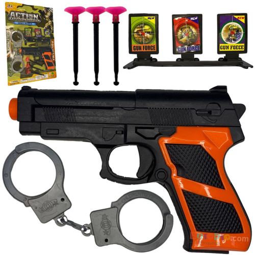 Kit com 4 Arminhas e Relógios Kit Policial de Brinquedo na