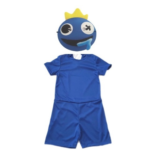 Fantasia Infantil Boneco Azul Babão Blue Roblox Com Máscara - M 5 - 8 - Ri  Happy