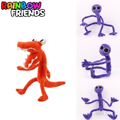 Pelúcia Rainbow Friends Roblox Boneco Orange Lizard Lagarto