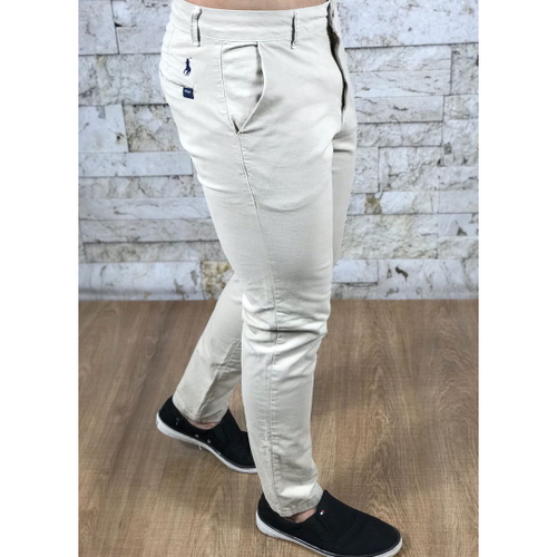 Calça store sarja creme