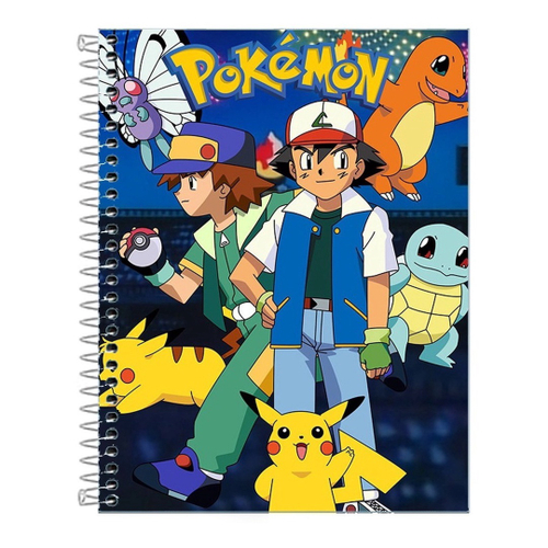 Caderno de Desenho Personalizado 96 Fls Pokemon Go