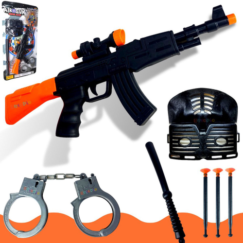 Kit com 4 Arminhas e Relógios Kit Policial de Brinquedo na