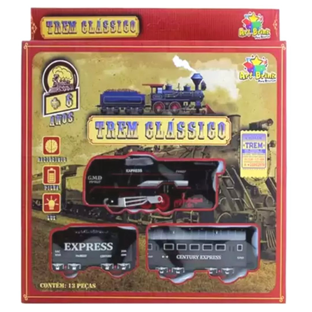 Trem Expresso Brinquedo Criança Ferrorama 13 Peças Oferta