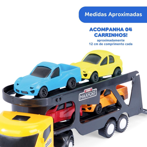 Caminhão Cegonha de Brinquedo Magnum com Carrinhos