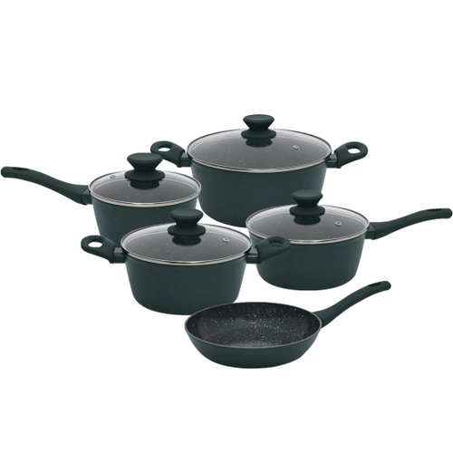 Jogo de Panelas 10 Peças Style Cook Black Cerâmica Com Indução