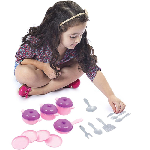 Kit House Jogo De Panelas Infantil Menina Samba Toys em Promoção na  Americanas