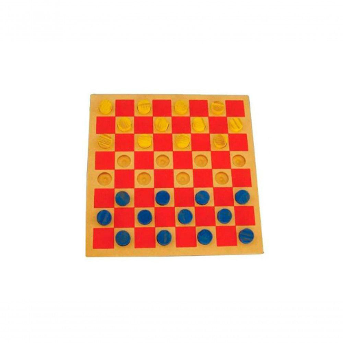 Jogo Dama/trilha 24x24cm Tabuleiro- 24 Peças - P.a Briq