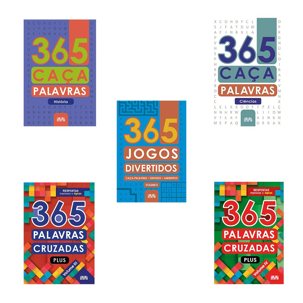 365 jogos divertidos, Caça-Palavras, Sudokus, Labirintos - Ativa Mente