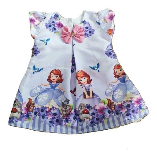 Vestido Infantil Princesa Sofia Pequena Sereia Ariel Luxo 1 A 3 Anos no  Shoptime