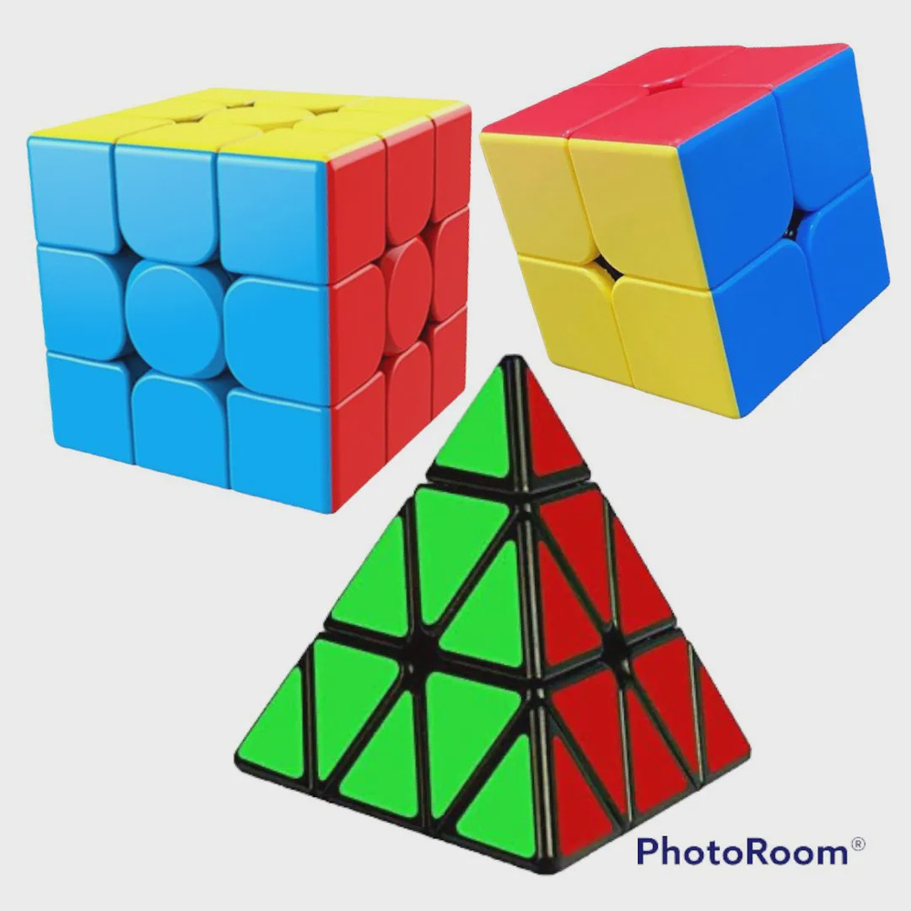 Compra online de Cubo mágico 3x3, 2x2, pirâmide triangular suave,  velocidade profissional, brinquedos educativos, presentes para crianças