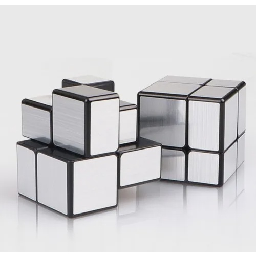 Cubo Mágico Profissional Diferente 2x2x2 Mirror Blocks Prata