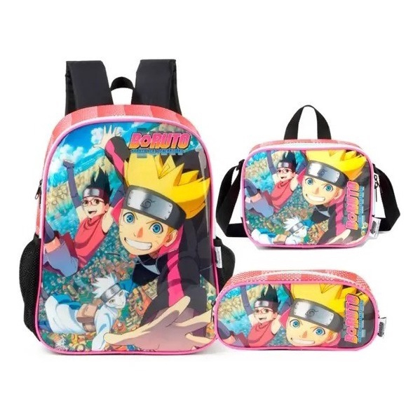 Conjunto Mochila e Estojo LUXCEL By Boruto Uzumaki