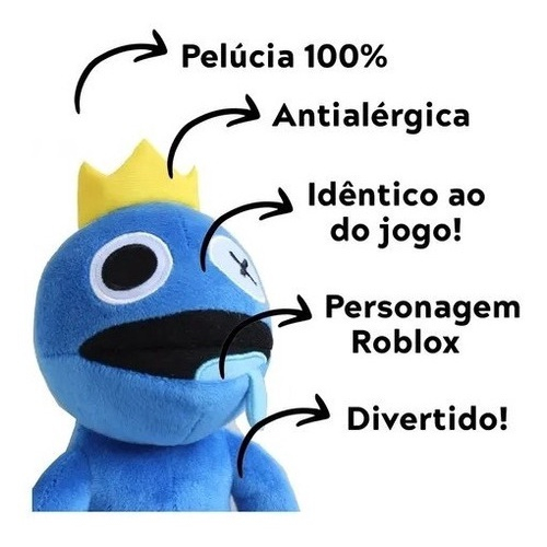 Boneco Blue Babão Rainbow Friends Jogo Roblox Azul Pelúcia em Promoção na  Americanas