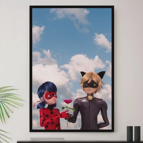 Quadro Miraculous Desenho Netflix Decorativo A3 35x45cm em