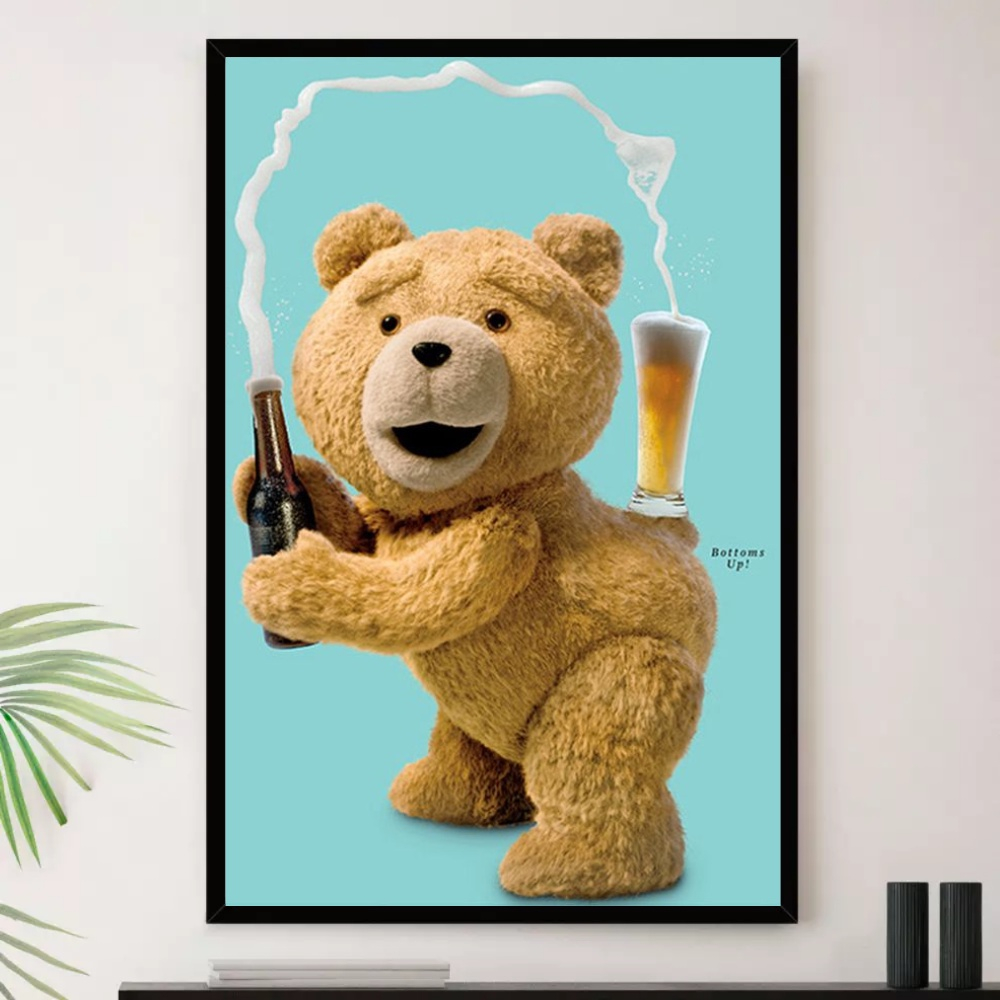 Quadro Urso Ted Bebado Filme Decorativo A3 35x45cm em Promoção na Americanas