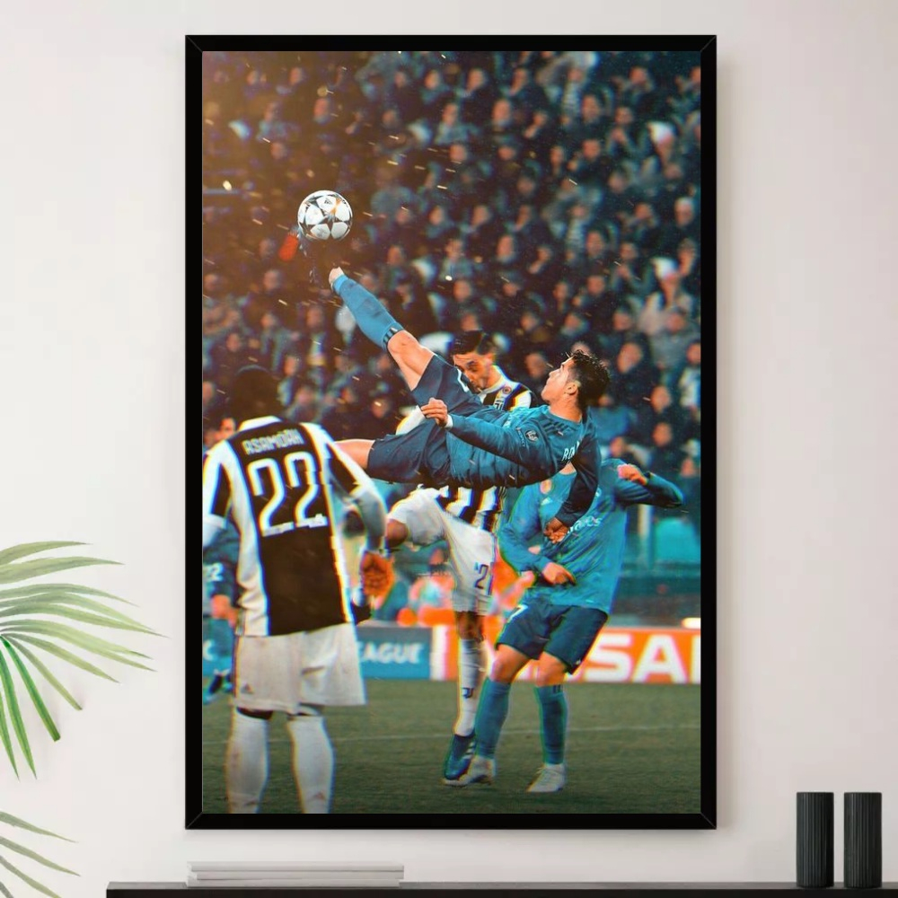 Quadro C Moldura Cr7 Cristiano Ronaldo Juventus 45x35cm