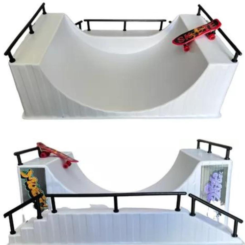 Rampa Funbox - Skate Park de Dedo - Com Suporte em Madeira - 3836