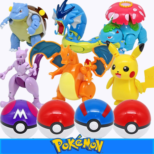 Brinquedo Pokemon Pikachu Na Pokebola Boneco Articulado no Shoptime