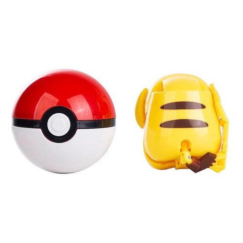 Brinquedo Pokemon Pikachu Na Pokebola Boneco Articulado em