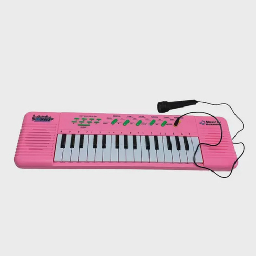 Brinquedo Teclado Piano Musical Infantil Com Microfone Karaokê 37