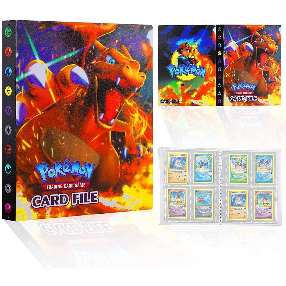 Pasta Fichário Pokémon Charizard Shiny & Ash - Solo Sagrado Cards