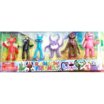 Kit 6 Miniaturas Roblox Rainbow Friends Bonecos C/acessórios