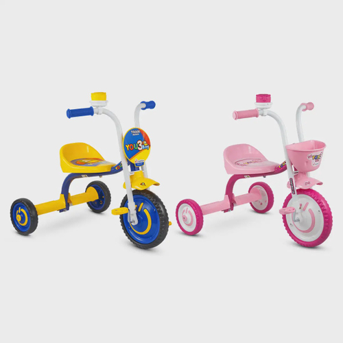 Motoca Velotrol Infantil Tico Tico Meninas Rosa Pink Nathor