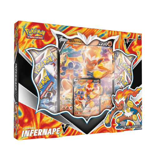 Jogo De Cartas Pokemon Lata Combatentes V em Promoção na Americanas