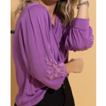 Blusa manga longa com detalhe emborrachado manga Onexx
