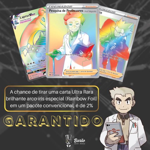 Carta Pokémon Ultra Rara gx aliados rainbow Com Muita Vida + Brinde em  Promoção na Americanas