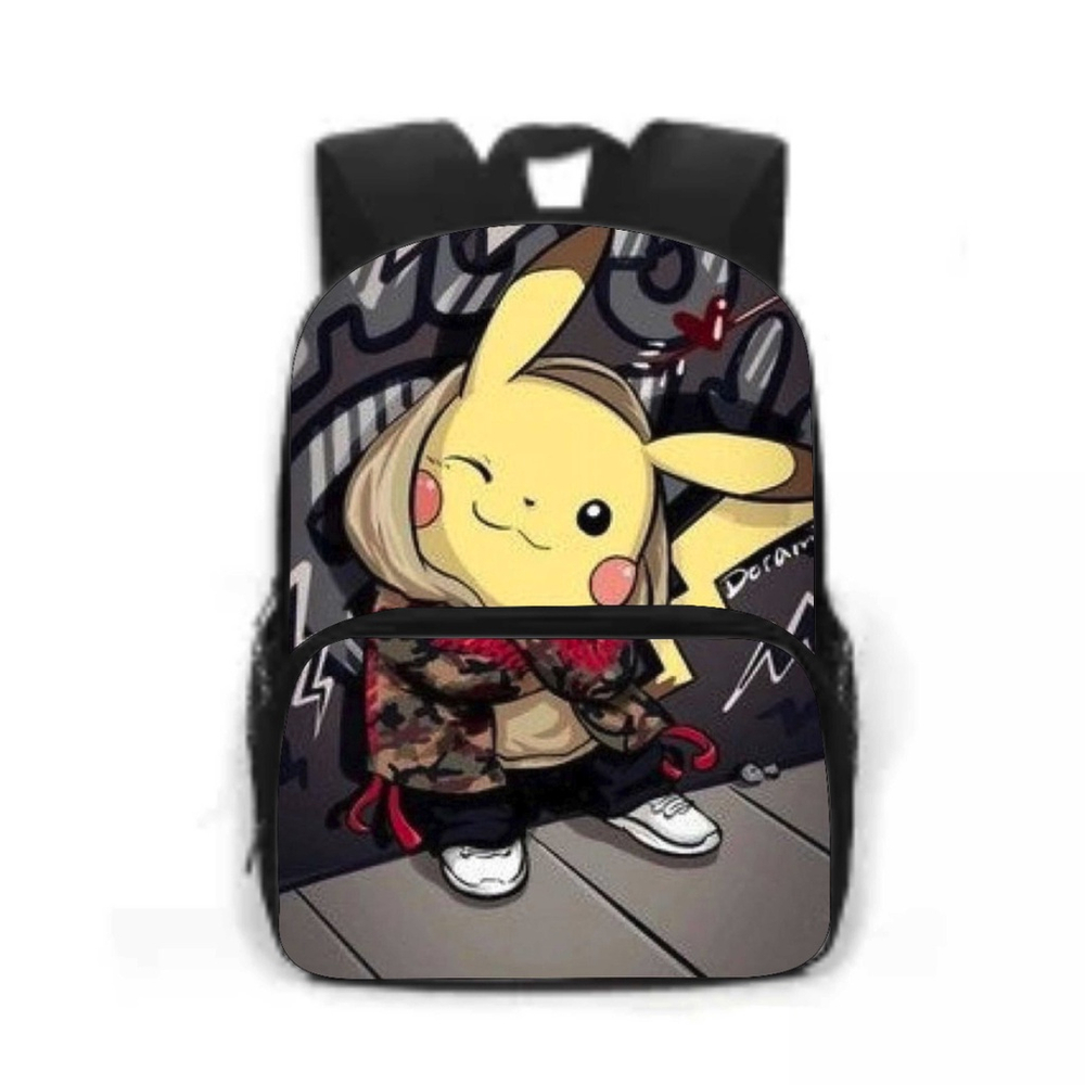 Pokmon Pikachu Desenho animado Animação Primária e Secundária Bolsa  Infantil Mochila infantil