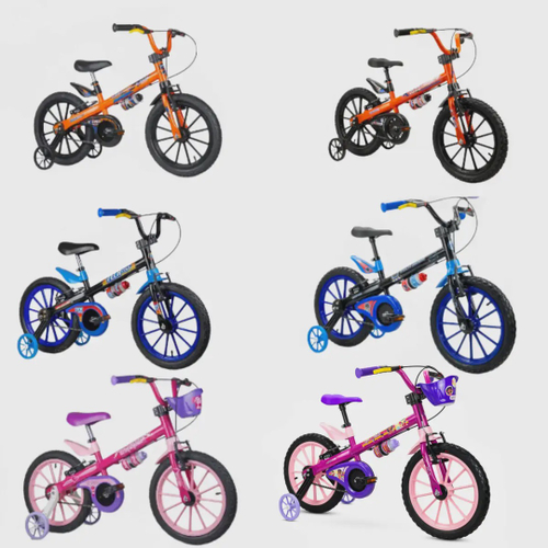 Bicicleta infantil para meninas de 3 á 7 anos na cor rosa com kit de  proteção em Promoção na Americanas