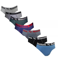 Kit 12 Cuecas Slip Tradicionais Algodão Somellos Barato - A Menor preço em Kit 12 Cuecas Slip Tradicionais Algodão Somellos Barato - A