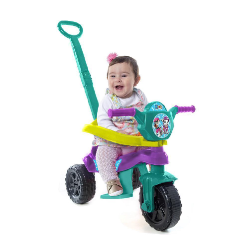 Triciclo Infantil C/ Empurrador Motoca Carrinho Passeio Bike